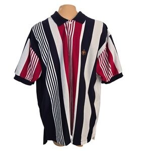 Knights of Round Table Mens‎ XL Striped Polo Shirt Short Sleeve Rugby Blokecore